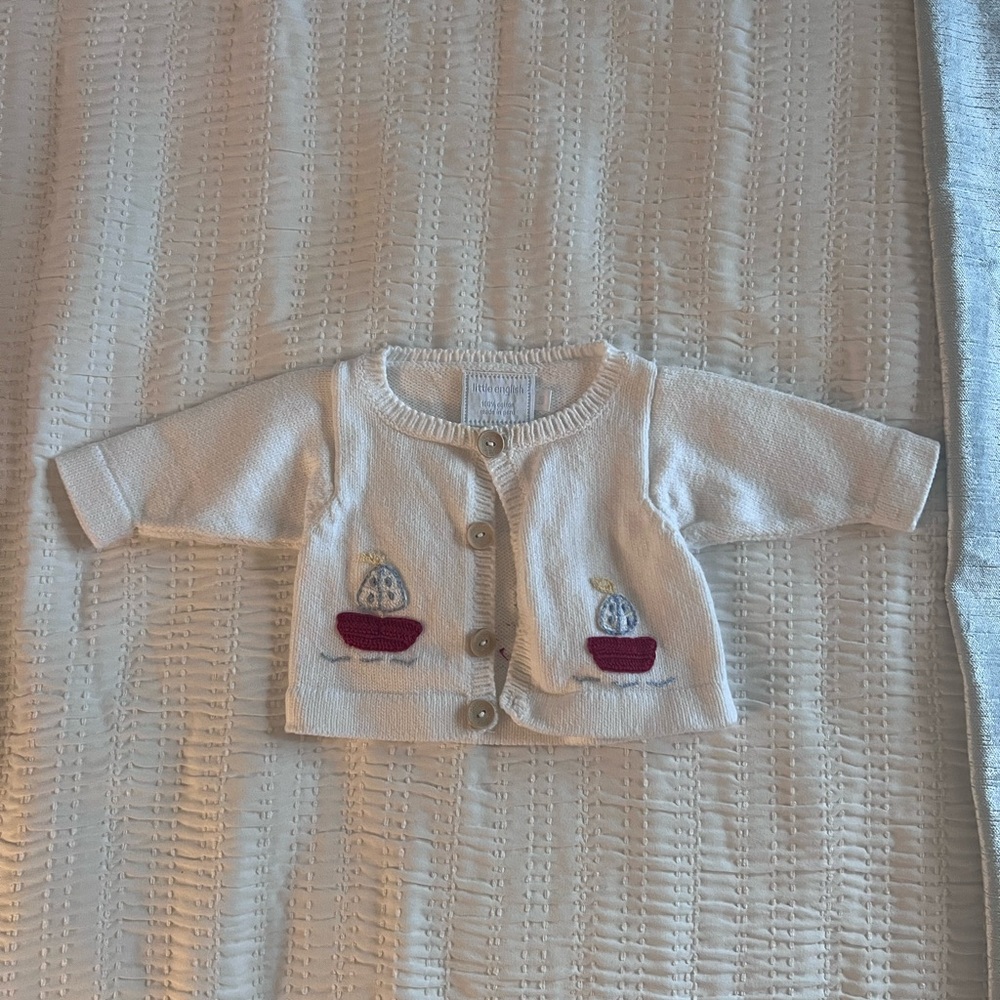 Little English White Cotton Knit